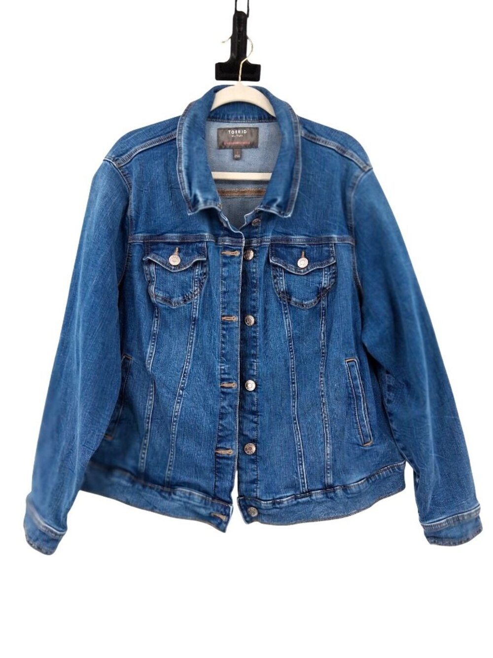 Torrid Denim Vintage Stretch Trucker Jacket Size 3X